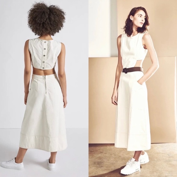 CURRENT/ELLIOTT NWT DENIM THE NIGHTFALL DRESS - - Picture 3 of 15